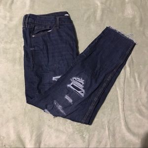 Woman’s ripped skinny jeans